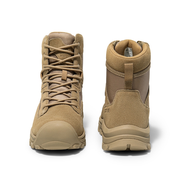 Men's Cap-Toe Waterproof Tactical Work Boots - SAND - 6